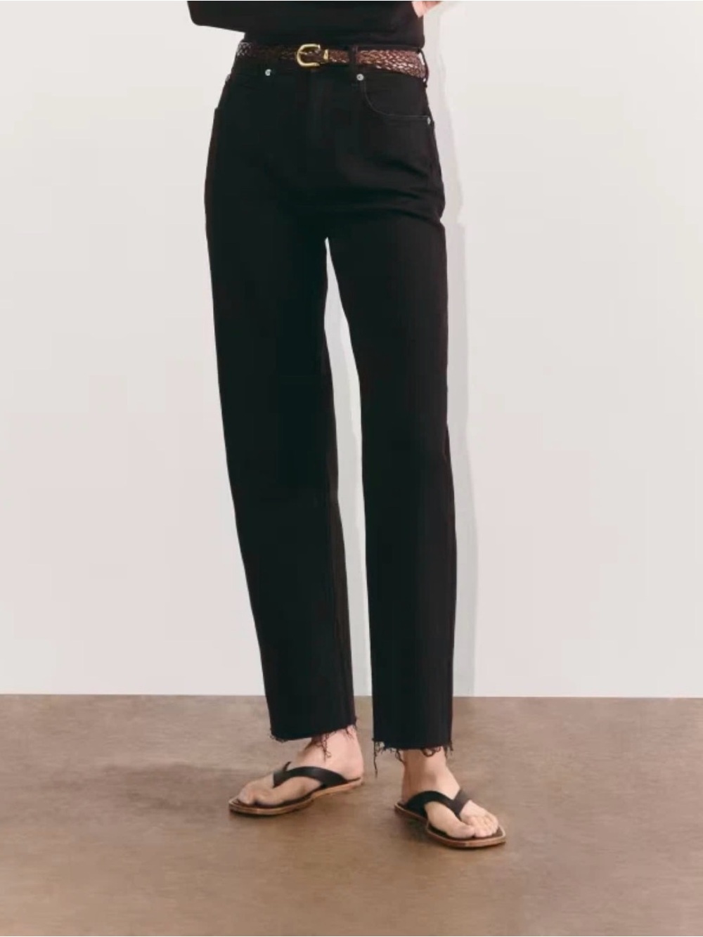 Everlane Way-High Straight Leg Jean in Coal Sz 29